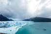 The meeting points of ice, rock and water at Perito Moreno glacier, Argentina