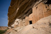 Old Dogon granaries built into the cliff for security